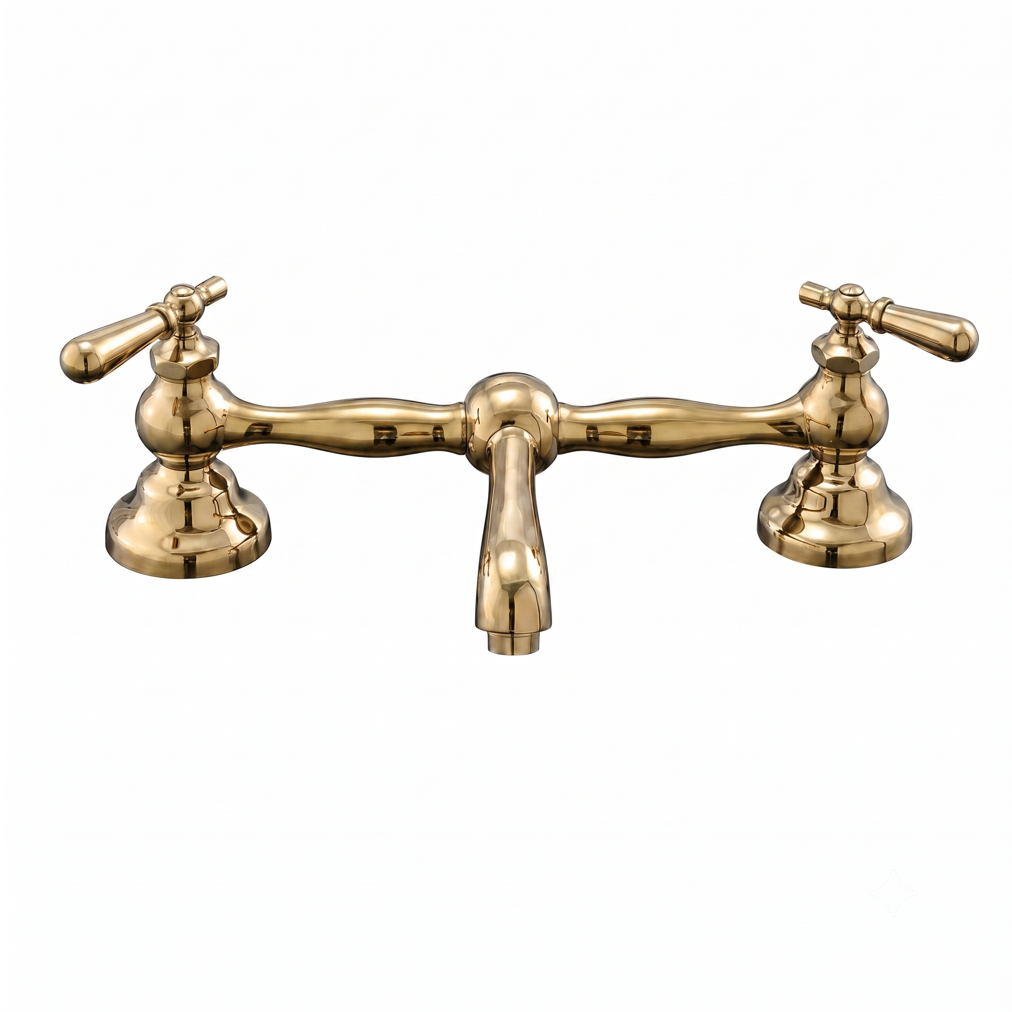 Columbia Bridge Faucet with Straight Spout P0565 | Strom Living Polished Brass 12" - Bathroom Faucets