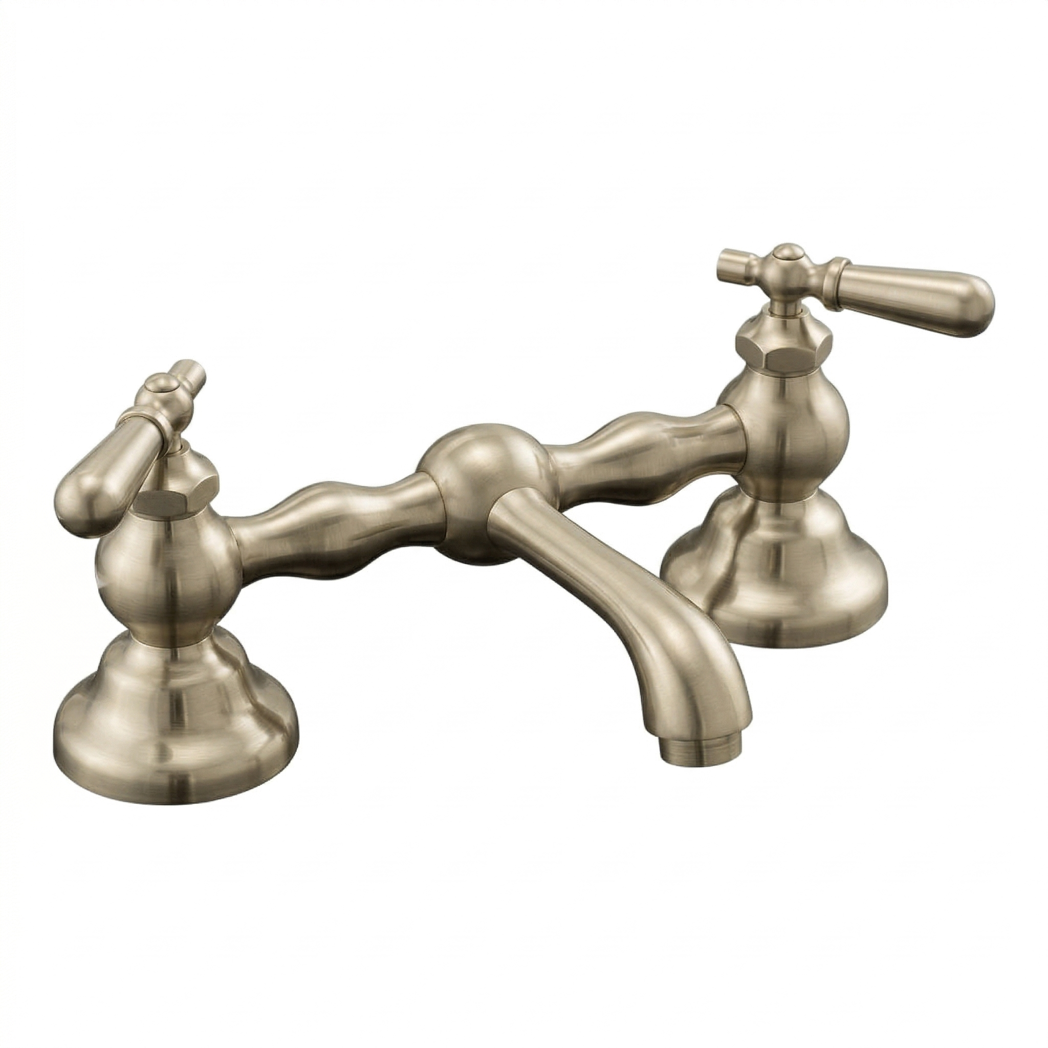 Columbia Bridge Faucet with Straight Spout P0565 | Strom Living 8" Matte Nickel - Bathroom Faucets