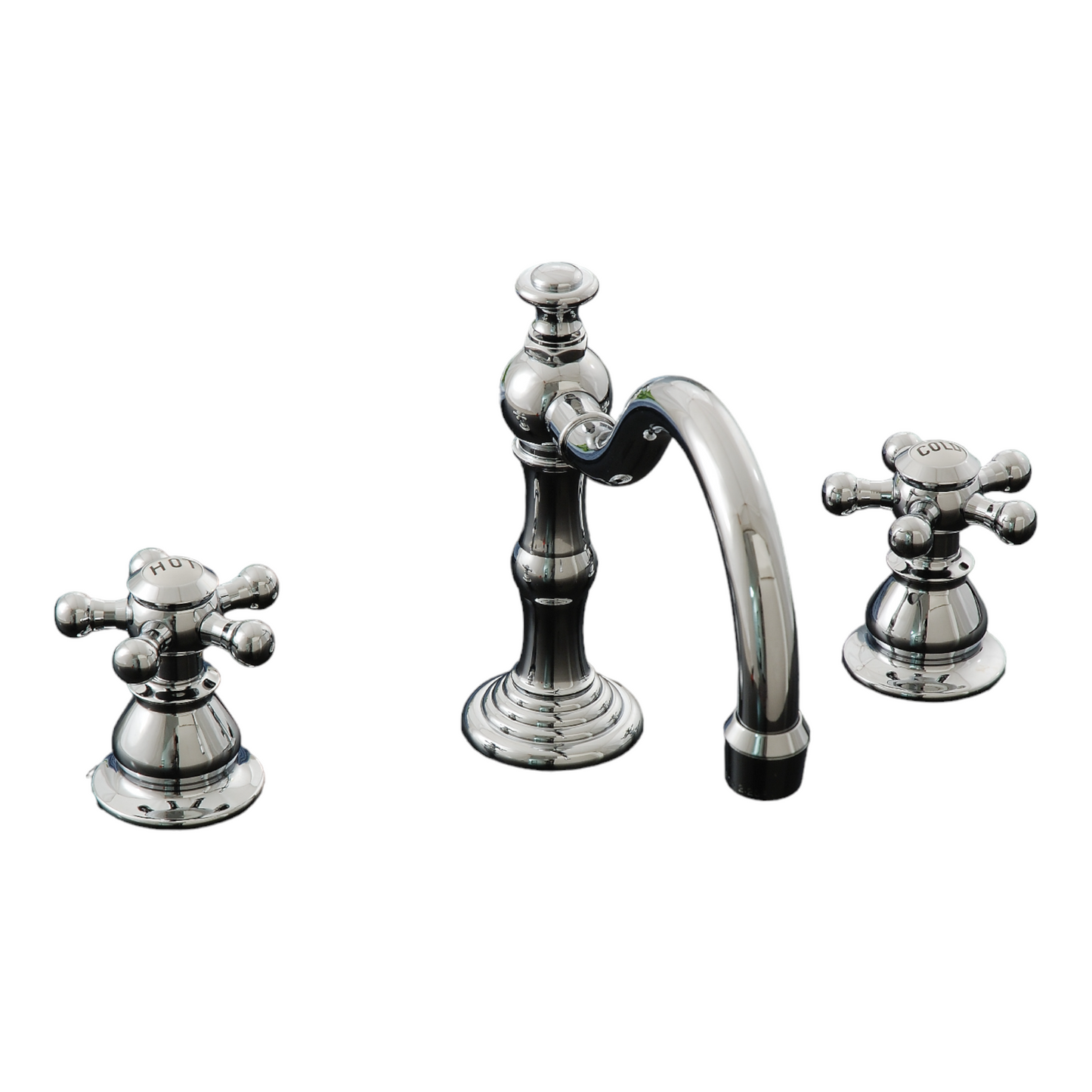 Strom Living Rio Grande Widespread Lavatory Faucet with 5 Spoke Handles and Pop-up Drain