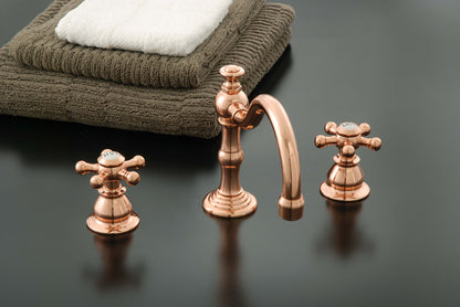 Strom Living Rio Grande Widespread Lavatory Faucet with 5 Spoke Handles and Pop-up Drain