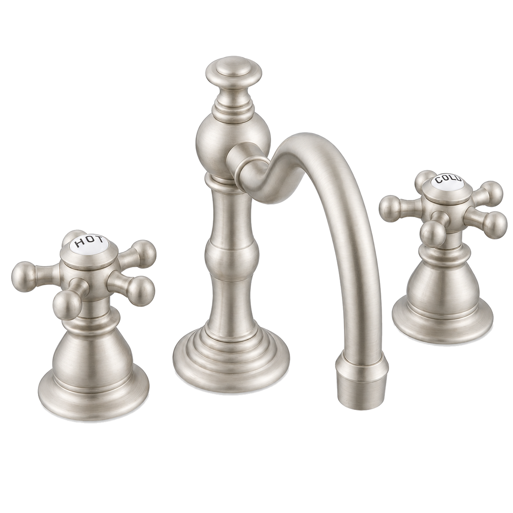 Rio Grande Widespread Lavatory Faucet P0588 | Strom Living Matte Nickel - Bathroom Faucets