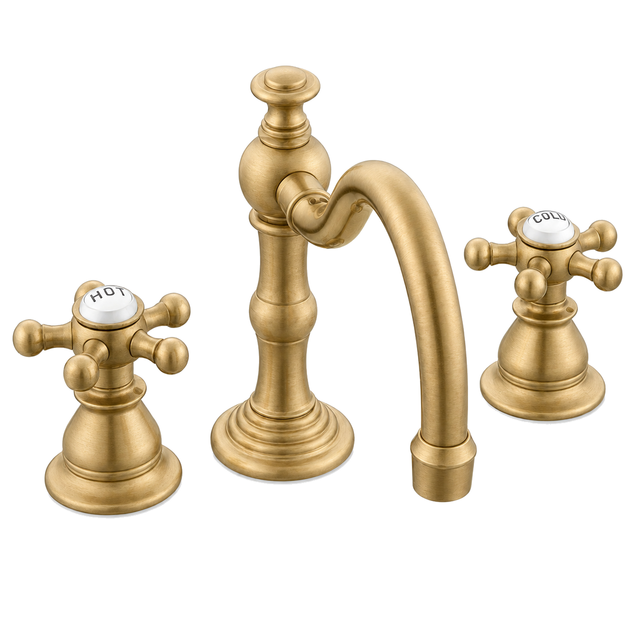 Rio Grande Widespread Lavatory Faucet P0588 | Strom Living Raw Brass - Bathroom Faucets
