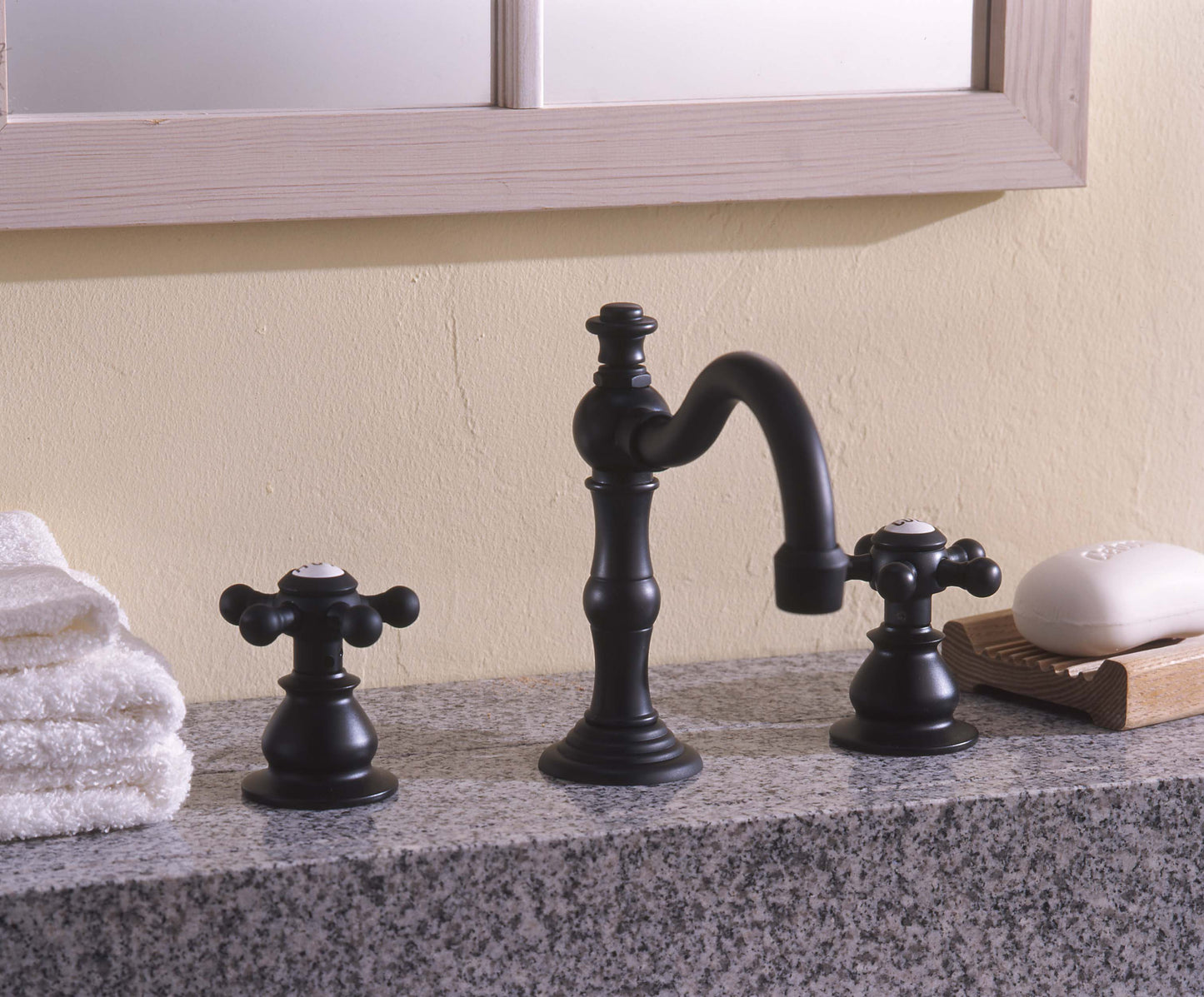 Strom Living Rio Grande Widespread Lavatory Faucet with 5 Spoke Handles and Pop-up Drain