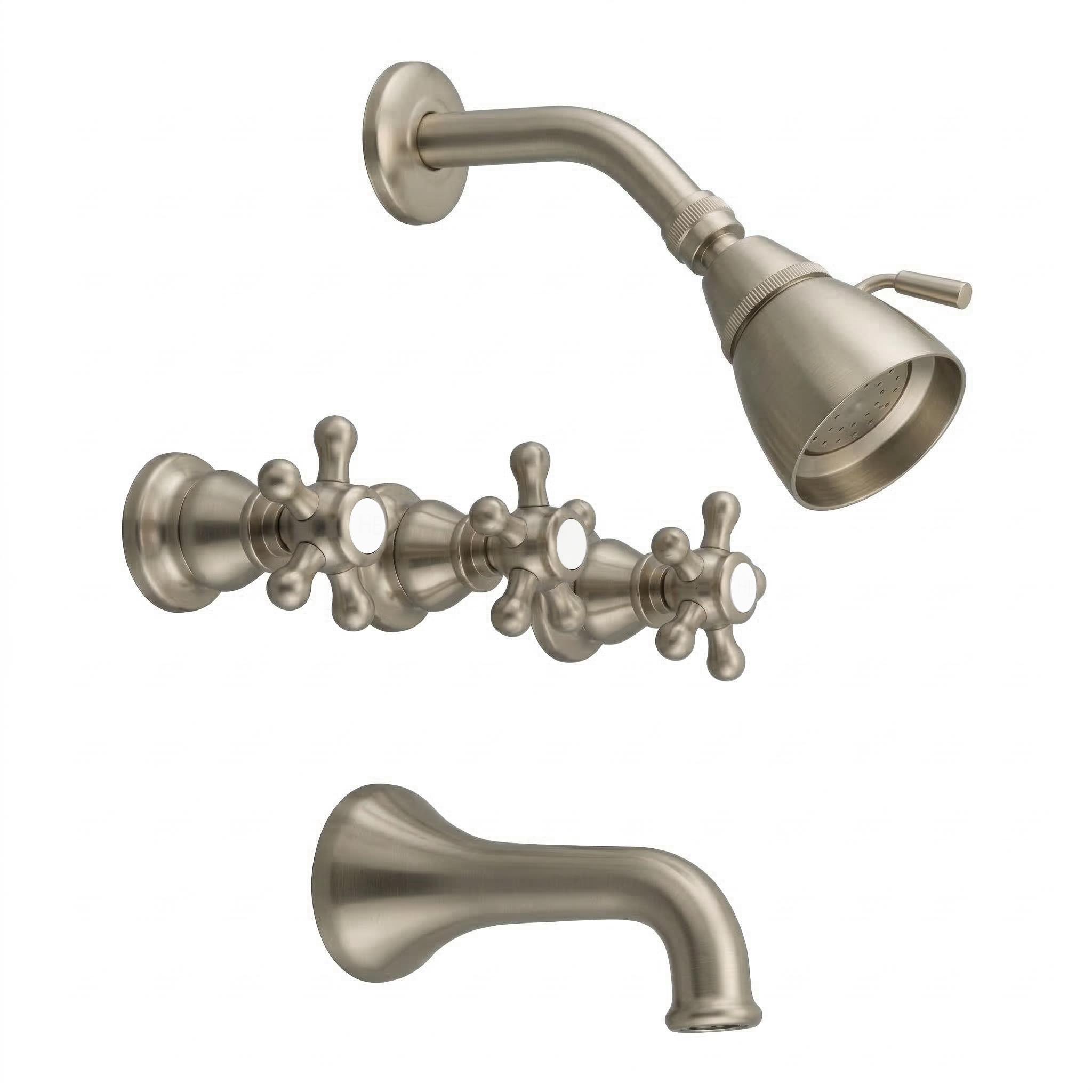 Rio Grande In-Wall Tub & Shower Set P0589 | Strom Living Matte Nickel - Showers