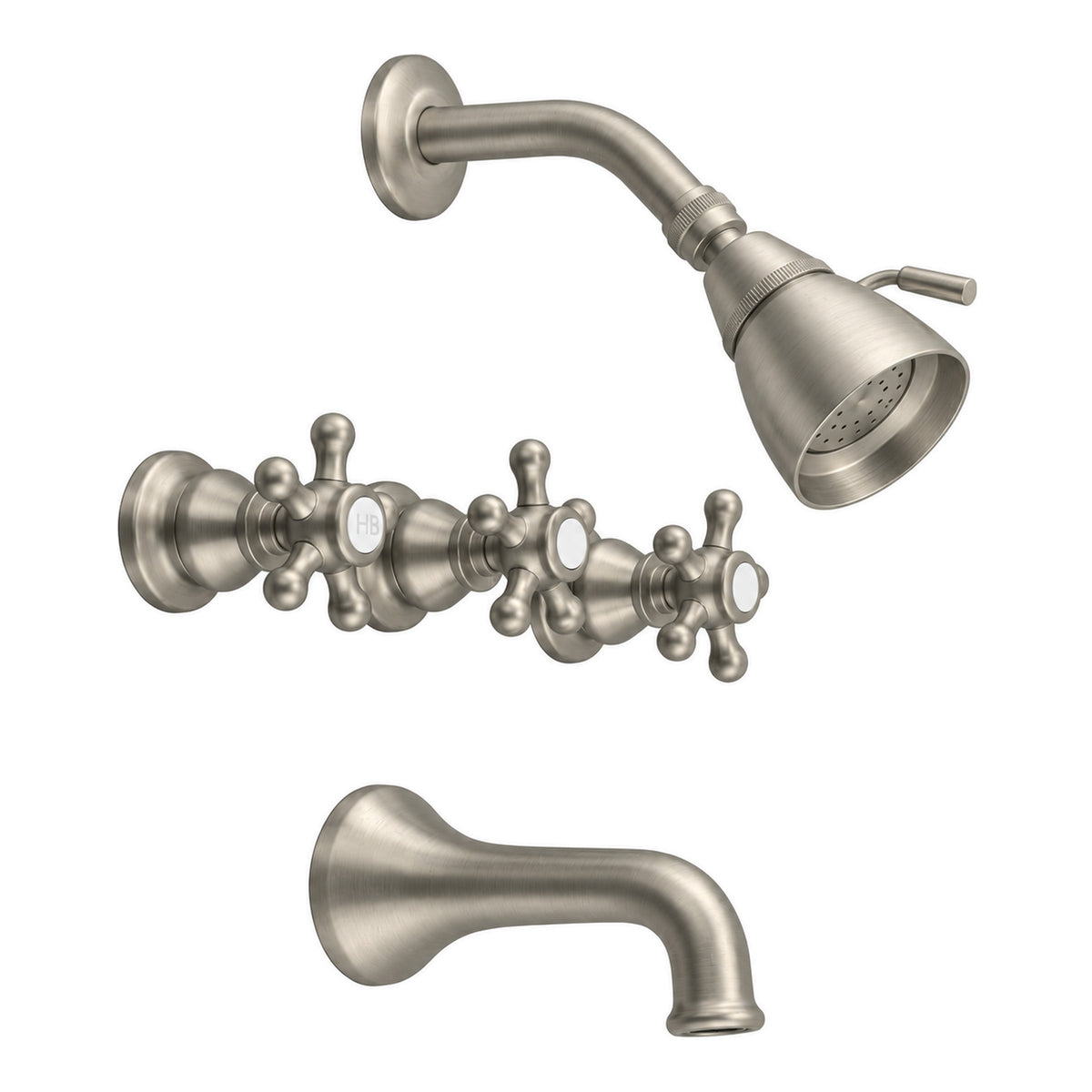 Rio Grande In-Wall Tub & Shower Set P0589 in Matte Nickel