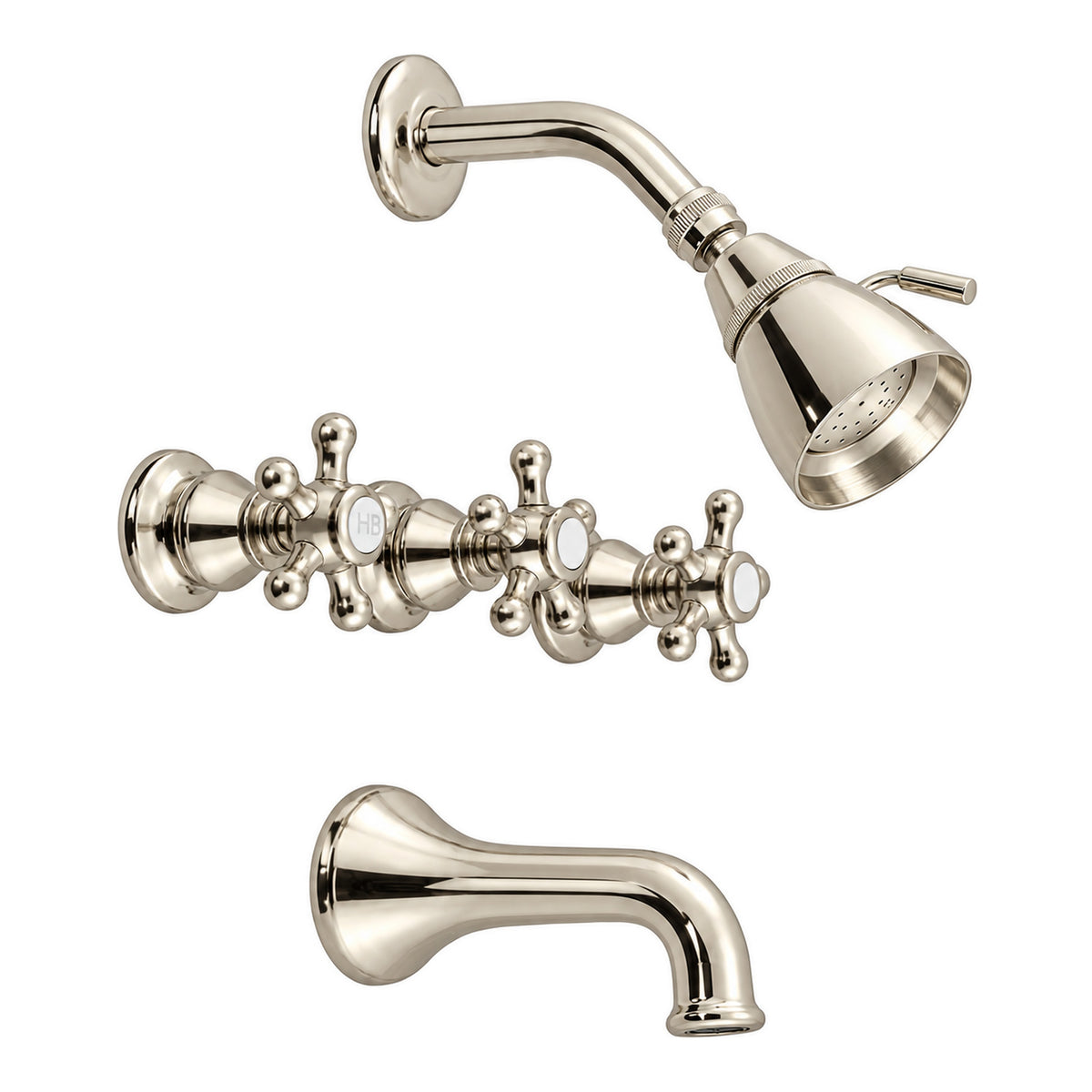 Rio Grande In-Wall Tub & Shower Set P0589 in Polished Nickel