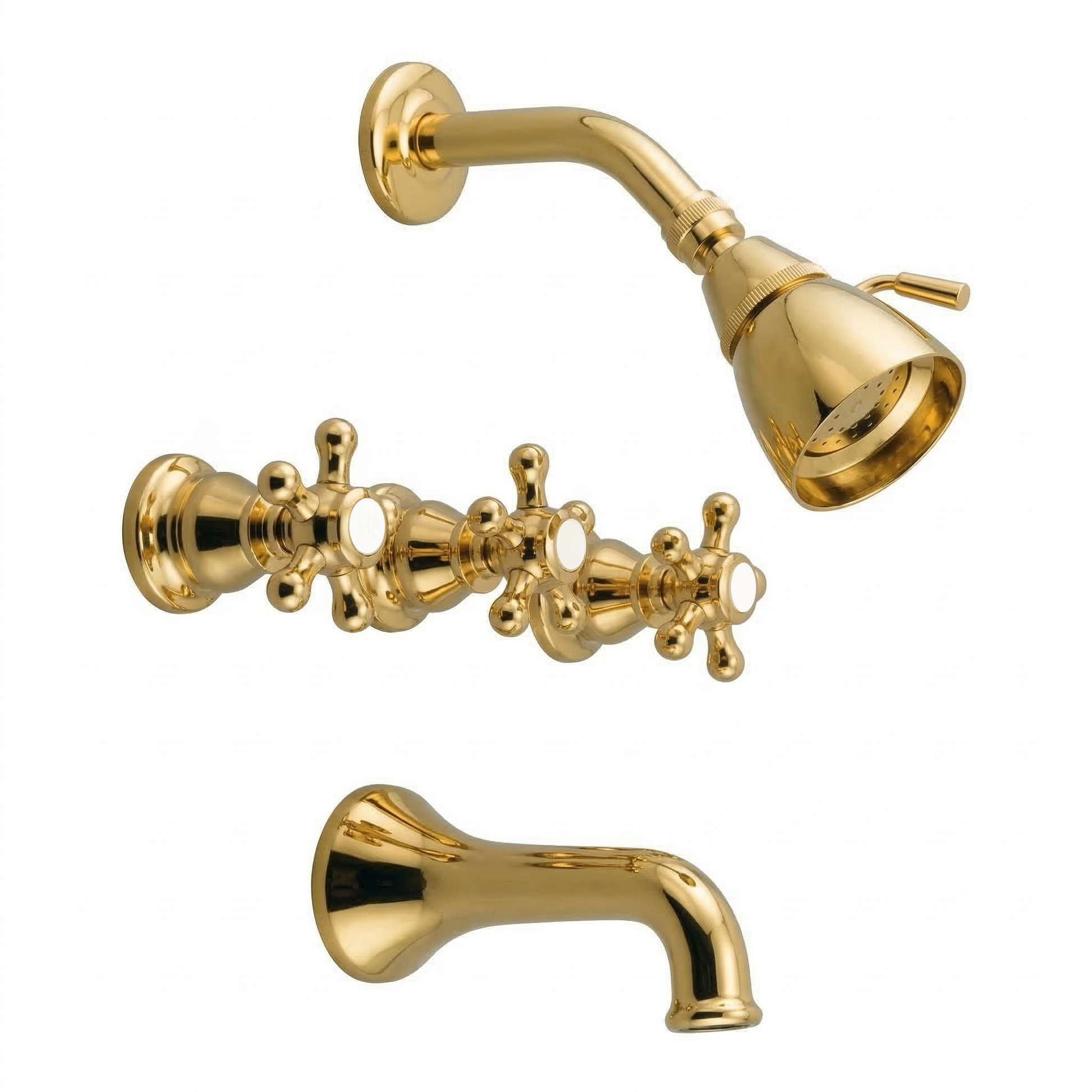 Rio Grande In-Wall Tub & Shower Set P0589 | Strom Living Polished Brass - Showers