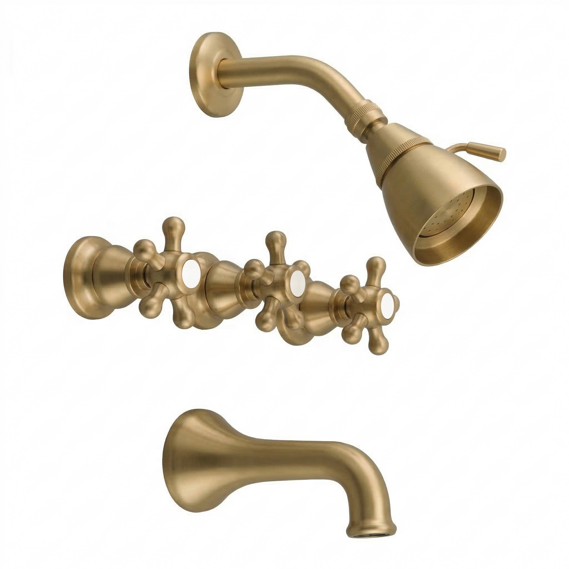 Rio Grande In-Wall Tub & Shower Set P0589 | Strom Living Raw Brass - Showers