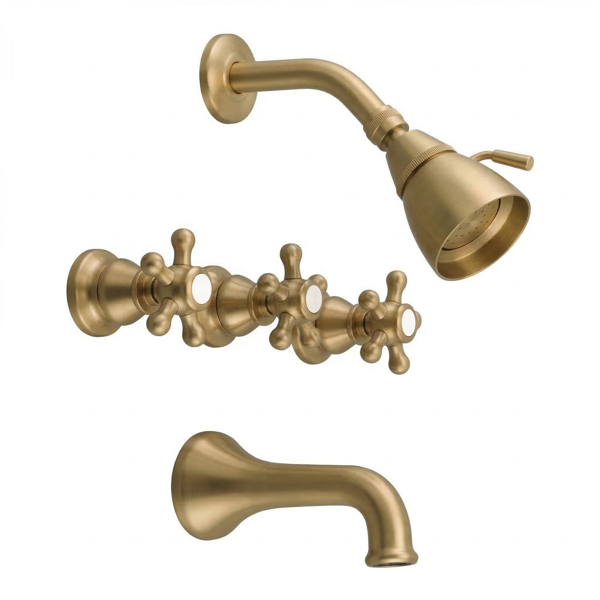 Rio Grande In-Wall Tub & Shower Set P0589 | Strom Living Raw Brass - Showers