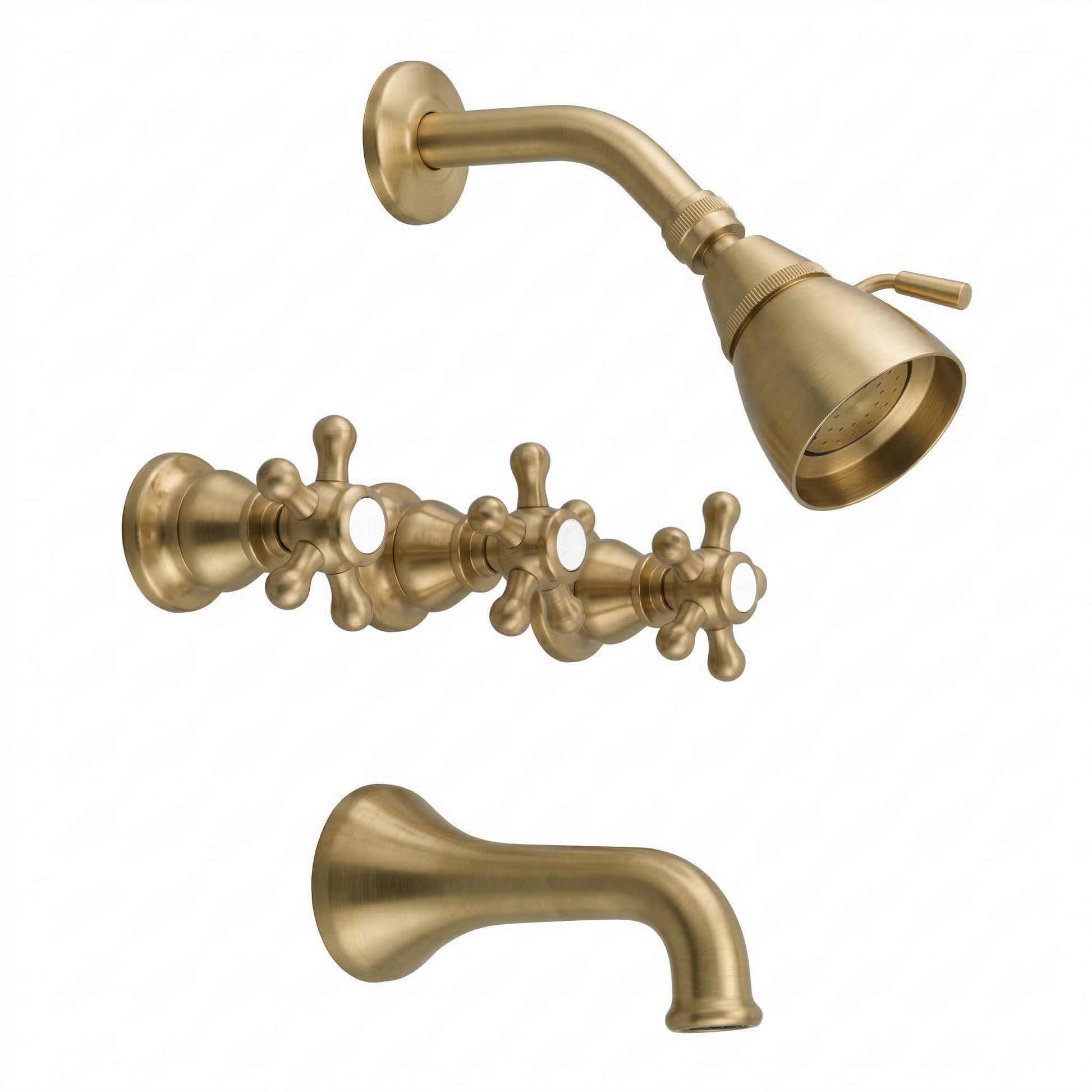 Rio Grande In-Wall Tub & Shower Set P0589 | Strom Living Satin Brass - Showers
