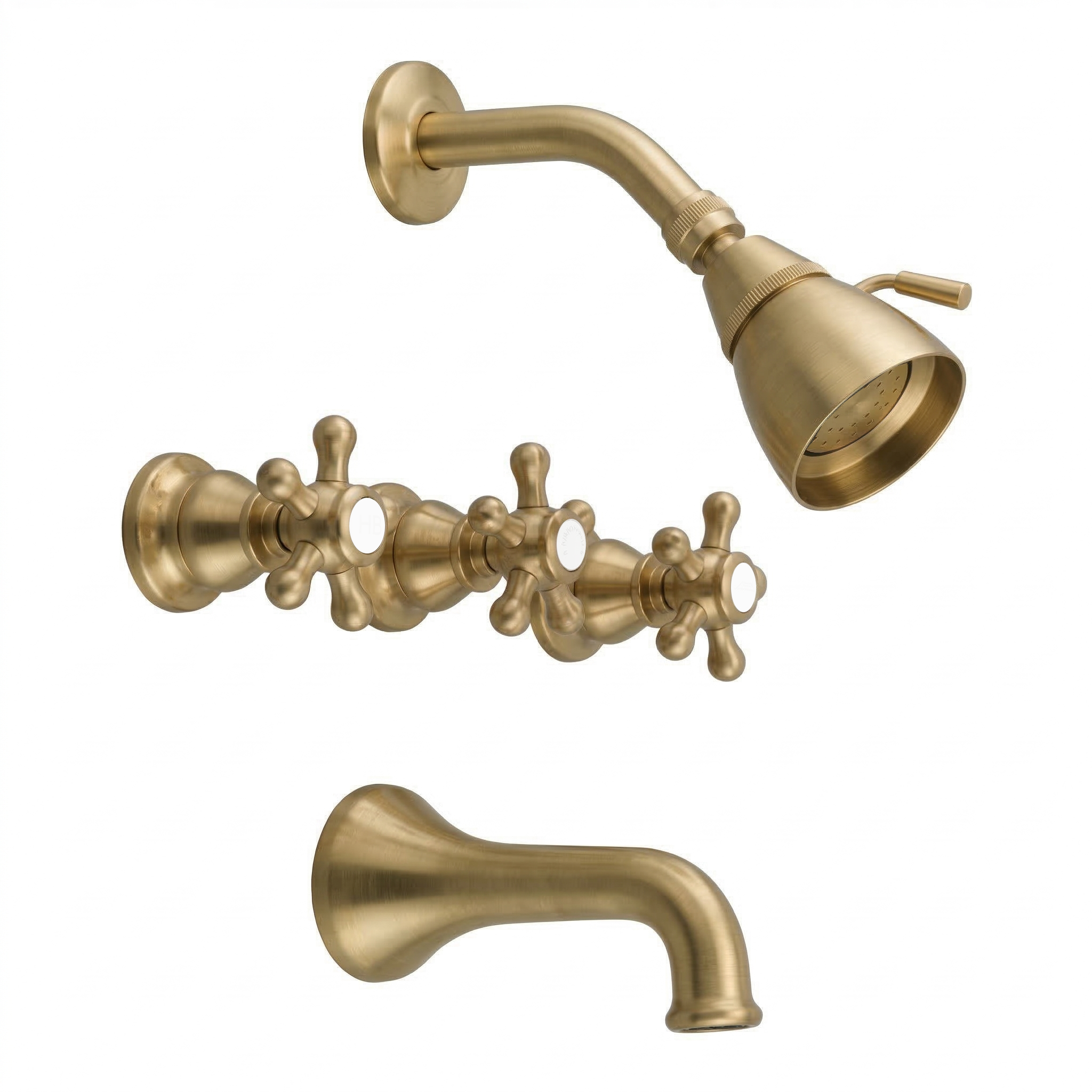 Rio Grande In-Wall Tub & Shower Set P0589 | Strom Living Satin Brass - Showers