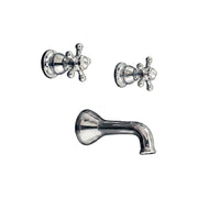Rio Grande In-Wall Tub Filler Set With 5 Spoke Handles, Escutcheons, and Spout P0590 | Strom Living