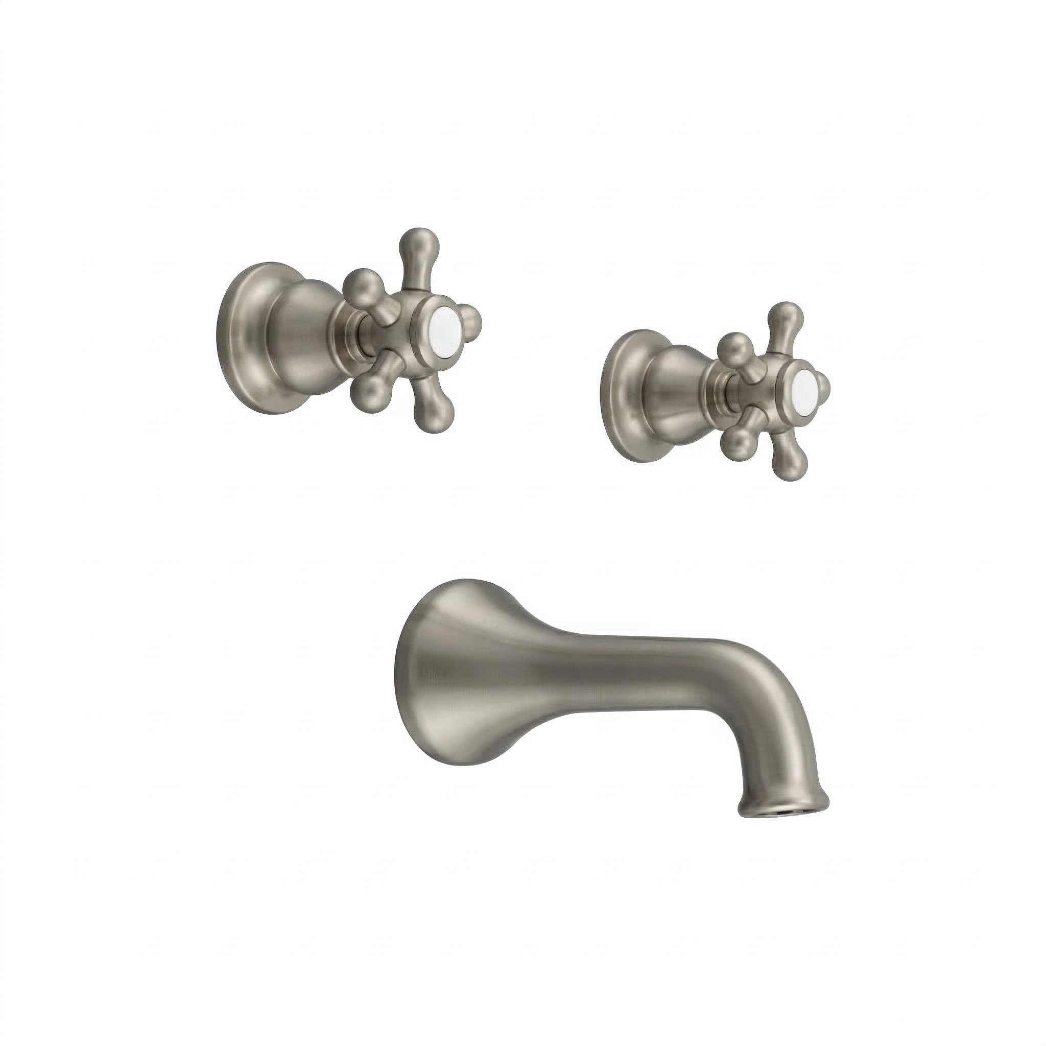 Rio Grande In-Wall Tub Filler Set P0590 | Strom Living Matte Nickel - Showers