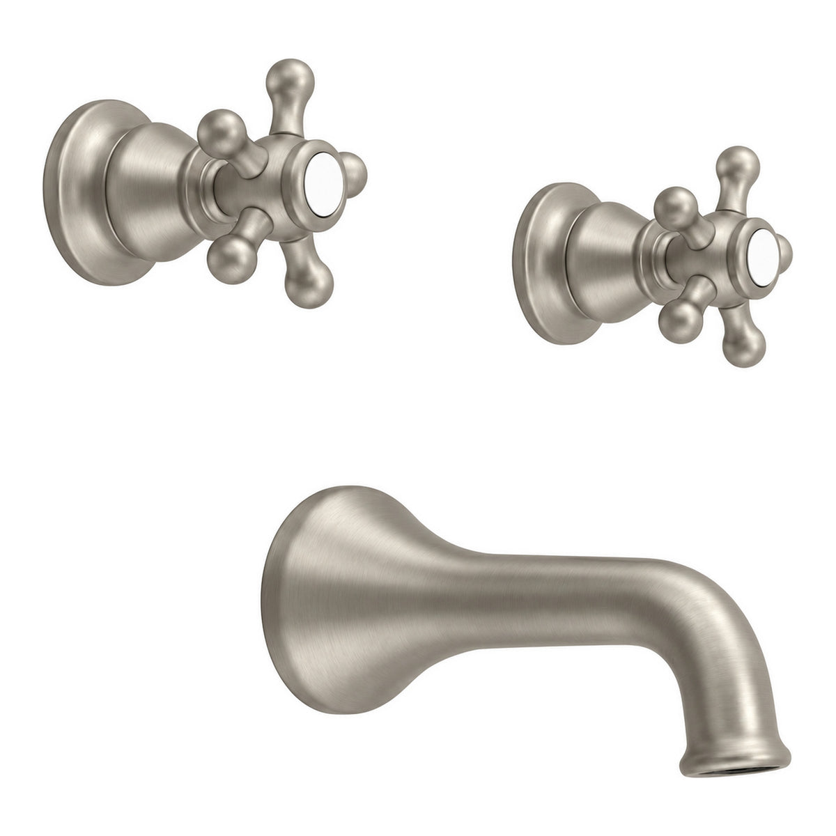 Rio Grande In-Wall Tub Filler Set P0590 in Matte Nickel