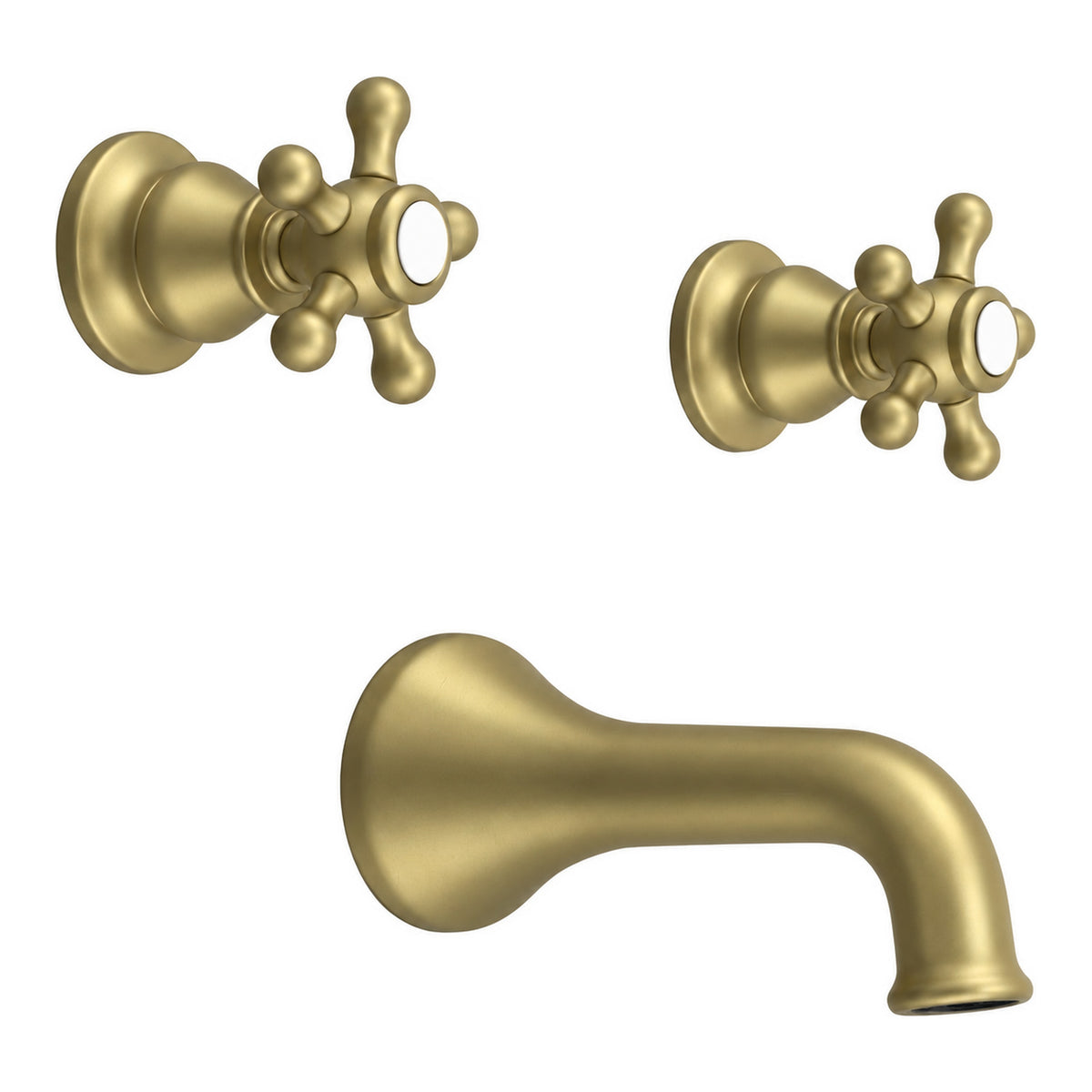 Rio Grande In-Wall Tub Filler Set P0590 in Raw Brass