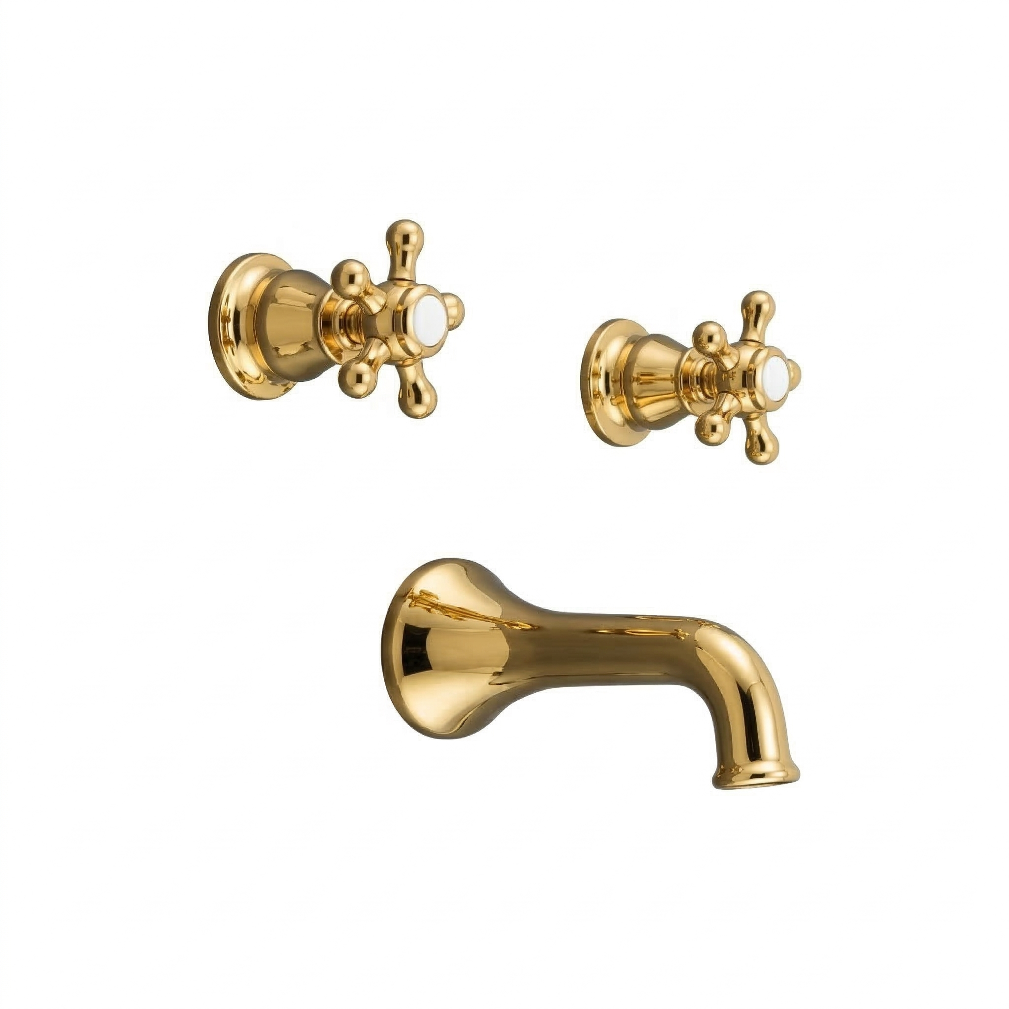 Rio Grande In-Wall Tub Filler Set P0590 | Strom Living Supercoat Brass - Showers