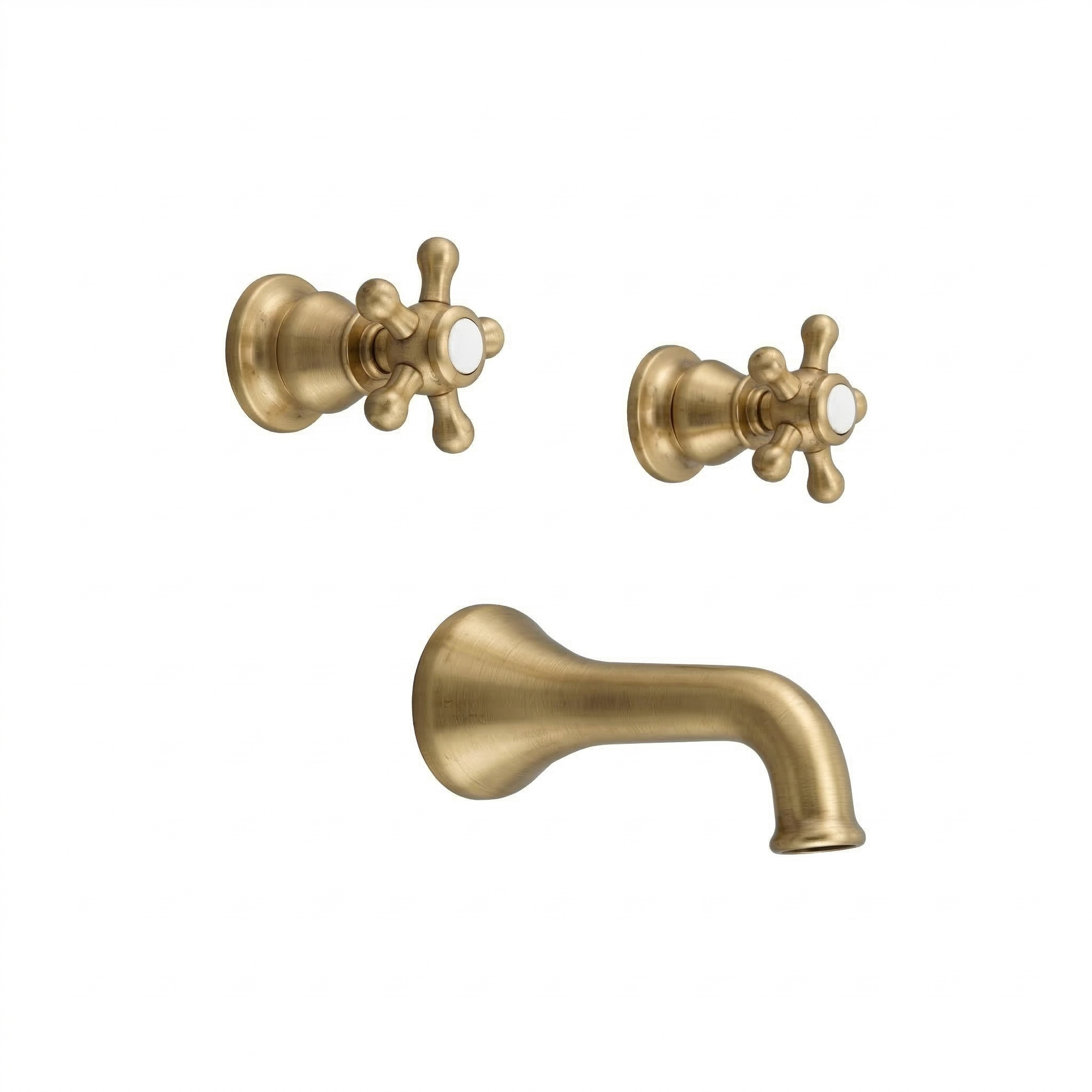 Rio Grande In-Wall Tub Filler Set P0590 | Strom Living Satin Brass - Showers