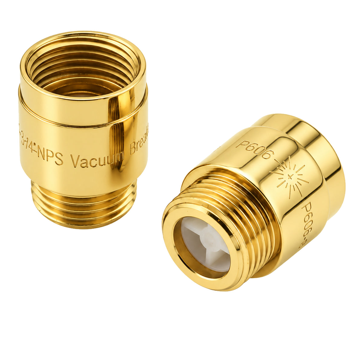 Vacuum Breaker P0606 in Supercoat Brass / Polished Brass