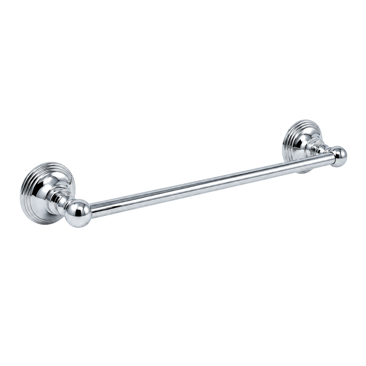 St. Lawrence Traditional Style Wall Mount Towel Bar 18'', Solid Brass and Brackets P0607 in Chrome