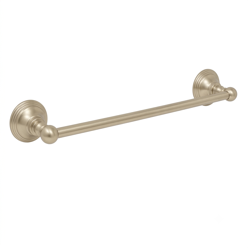 St. Lawrence Traditional Style Wall Mount Towel Bar 18'', Solid Brass and Brackets P0607 | Strom Living Matte Nickel 18" - Bathroom Accessories