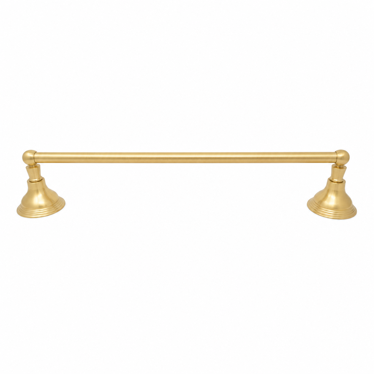 St. Lawrence Traditional Style Wall Mount Towel Bar 18'', Solid Brass and Brackets P0607 | Strom Living - Bathroom Accessories