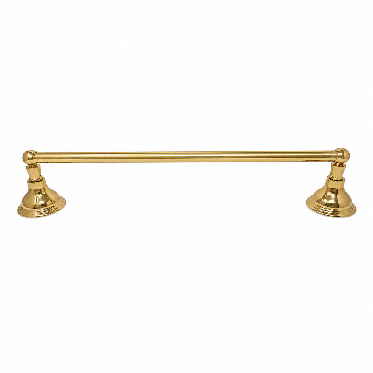 St. Lawrence Traditional Style Wall Mount Towel Bar 18'', Solid Brass and Brackets P0607 | Strom Living - Bathroom Accessories