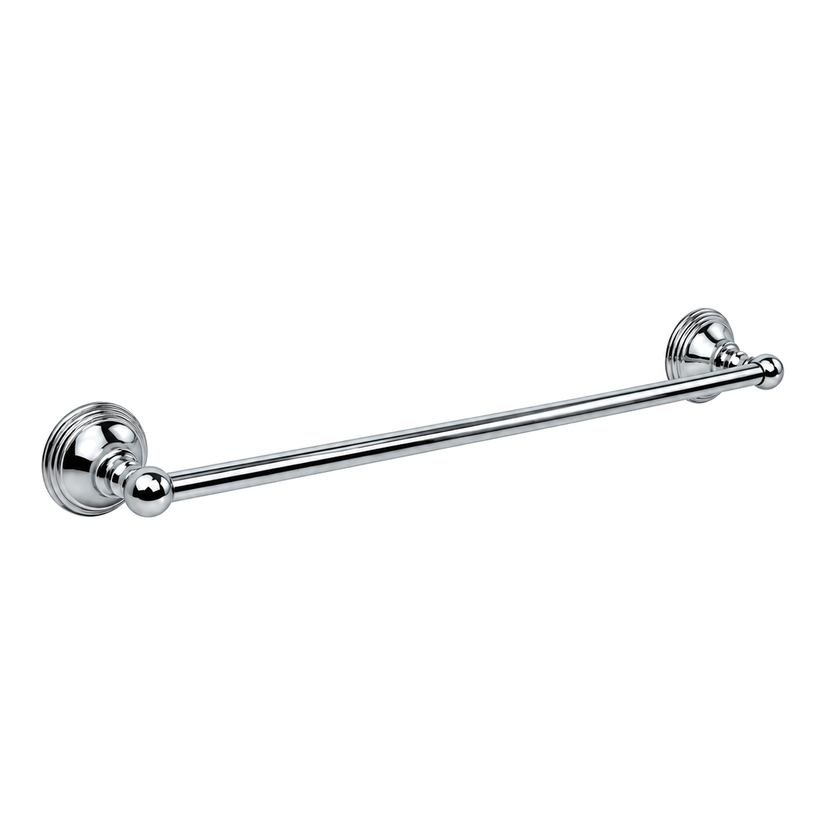 St. Lawrence Traditional Style Wall Mount Towel Bar 18'', Solid Brass and Brackets P0607 in Chrome