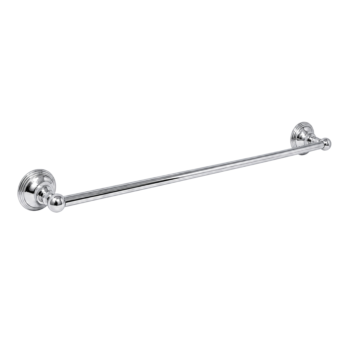 St. Lawrence Traditional Style Wall Mount Towel Bar 18'', Solid Brass and Brackets P0607 in Chrome