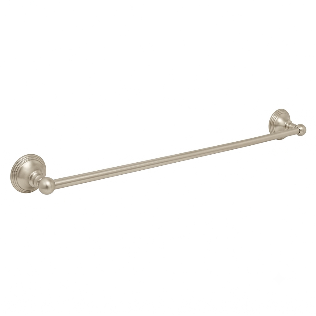 St. Lawrence Traditional Style Wall Mount Towel Bar 18'', Solid Brass and Brackets P0607 | Strom Living Matte Nickel 30" - Bathroom Accessories