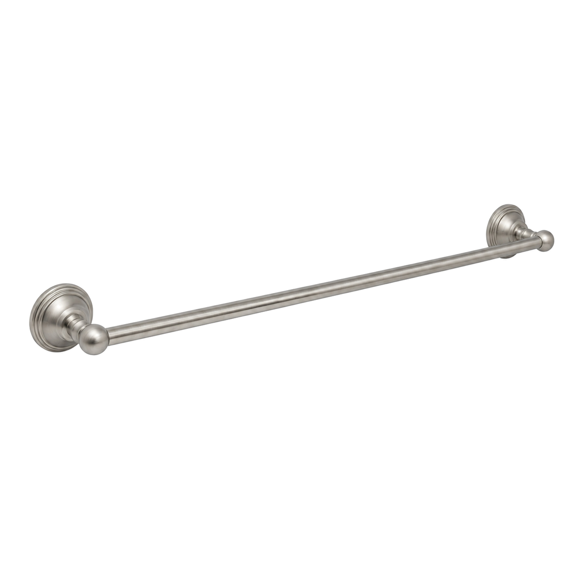 St. Lawrence Traditional Style Wall Mount Towel Bar 18'', Solid Brass and Brackets P0607 in Matte Nickel