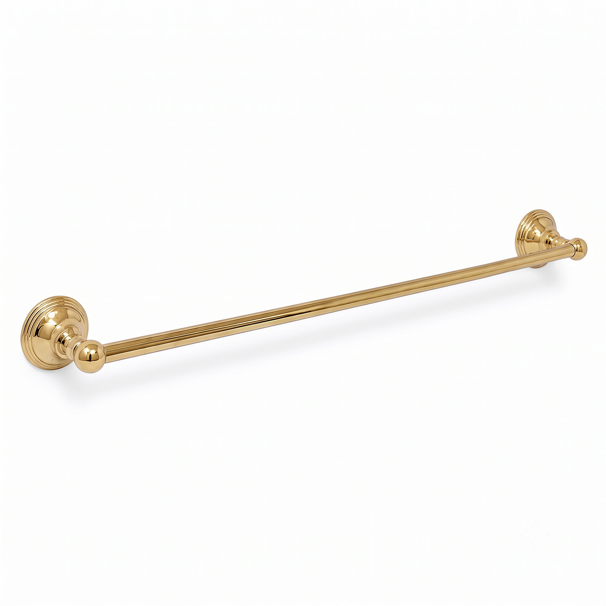 St. Lawrence Traditional Style Wall Mount Towel Bar 18'', Solid Brass and Brackets P0607 | Strom Living Supercoat Brass 30" - Bathroom Accessories