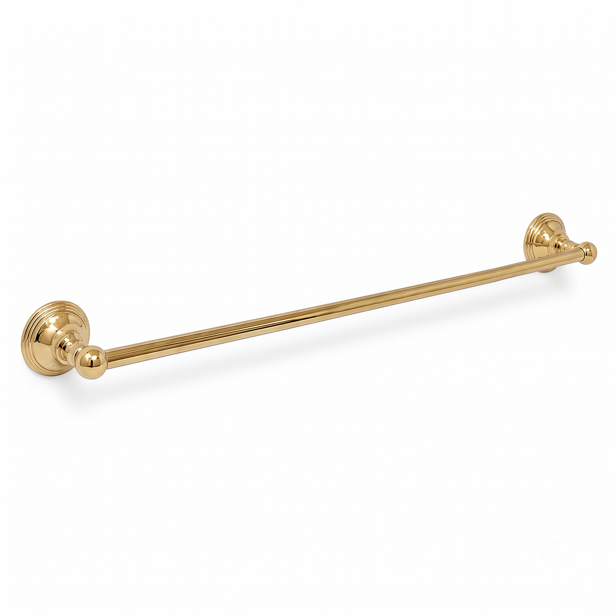 St. Lawrence Traditional Style Wall Mount Towel Bar 18'', Solid Brass and Brackets P0607 | Strom Living Supercoat Brass 30" - Bathroom Accessories
