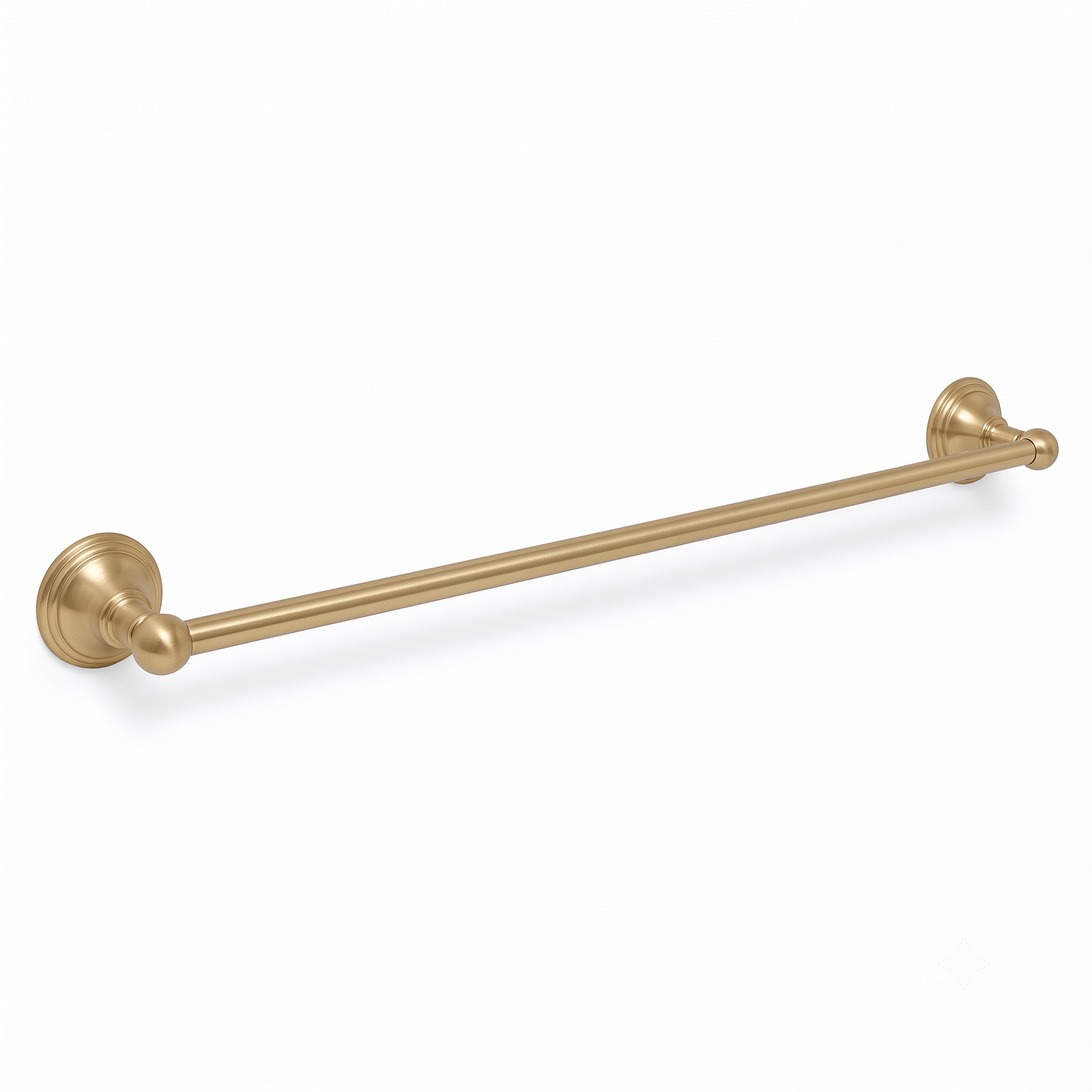 St. Lawrence Traditional Style Wall Mount Towel Bar 18'', Solid Brass and Brackets P0607 | Strom Living Satin Brass 30" - Bathroom Accessories