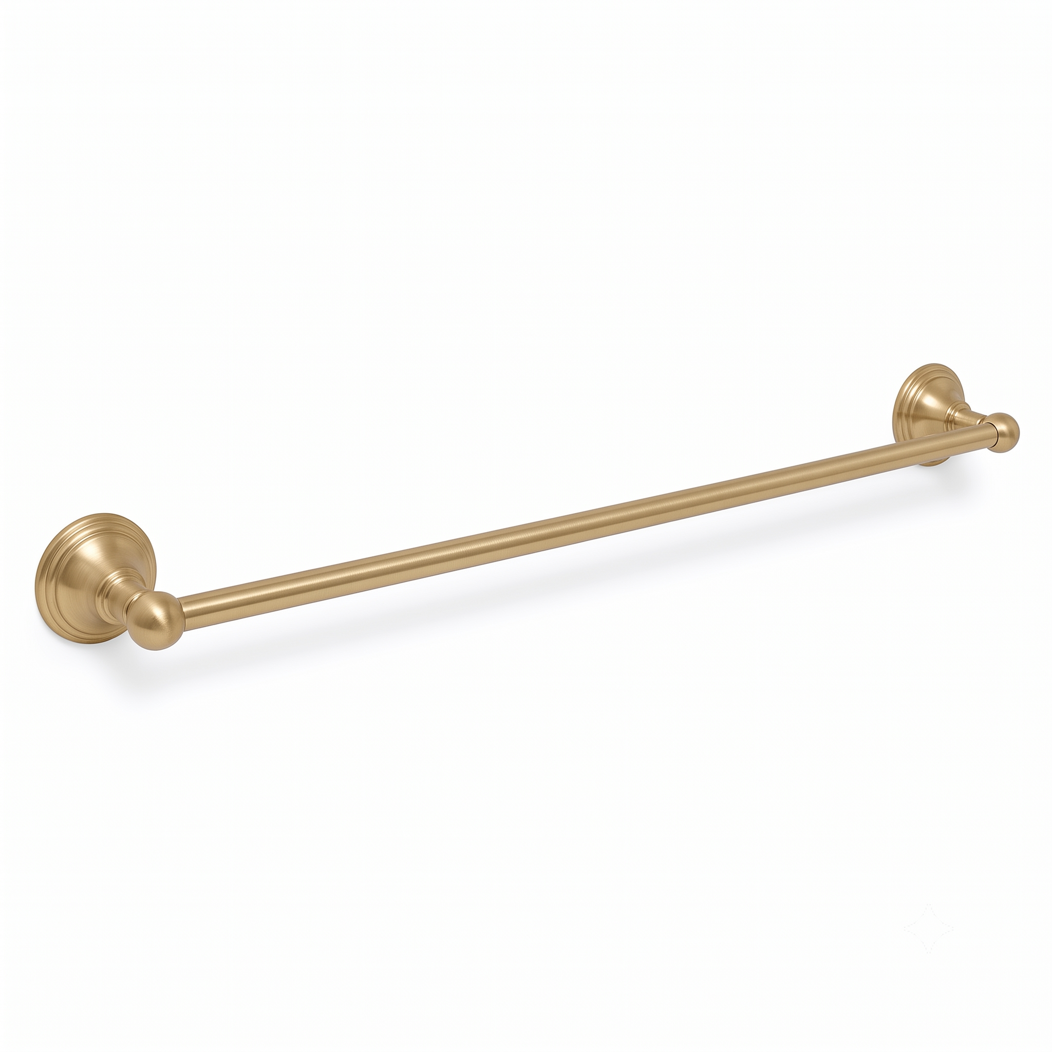 St. Lawrence Traditional Style Wall Mount Towel Bar 18'', Solid Brass and Brackets P0607 | Strom Living Satin Brass 30" - Bathroom Accessories
