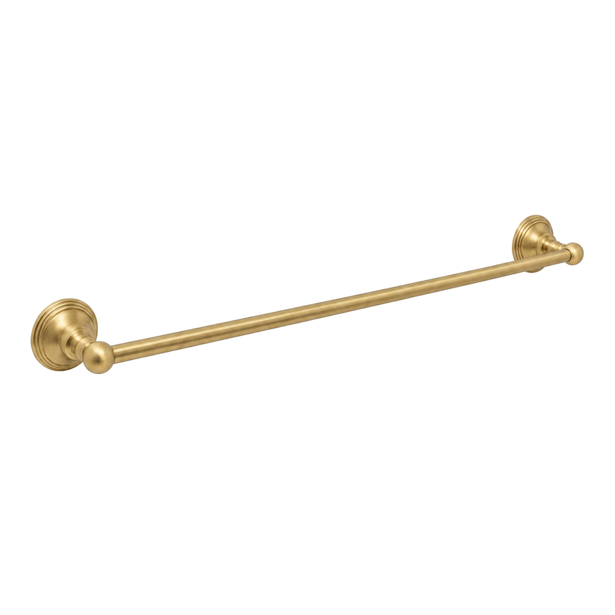 St. Lawrence Traditional Style Wall Mount Towel Bar 18'', Solid Brass and Brackets P0607 in Satin Brass