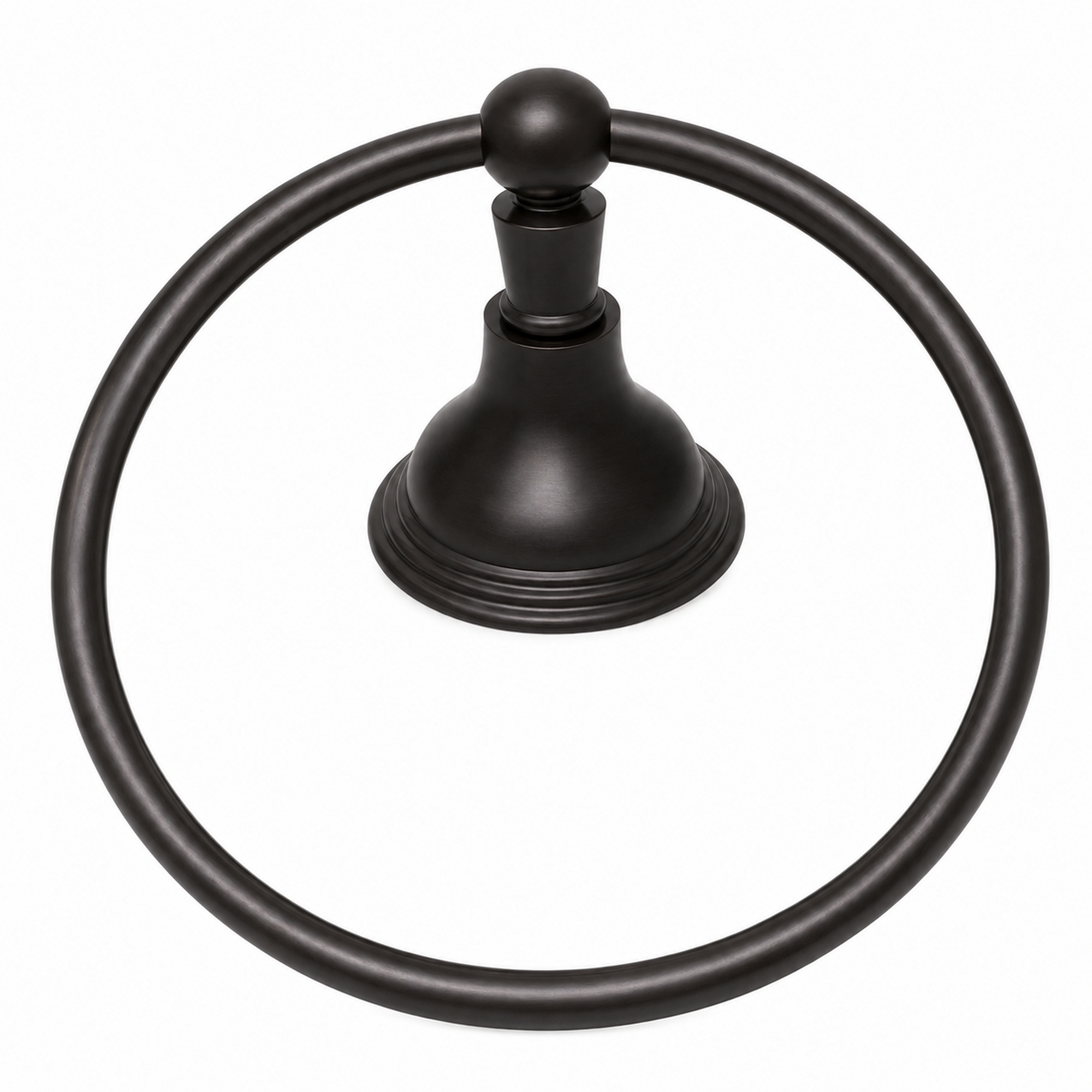 St. Lawrence Vintage Style Wall Mount Towel Holder Ring with Escutcheon, and Mounting Hardware P0611 | Strom Living Satin Black - Bathroom Accessories
