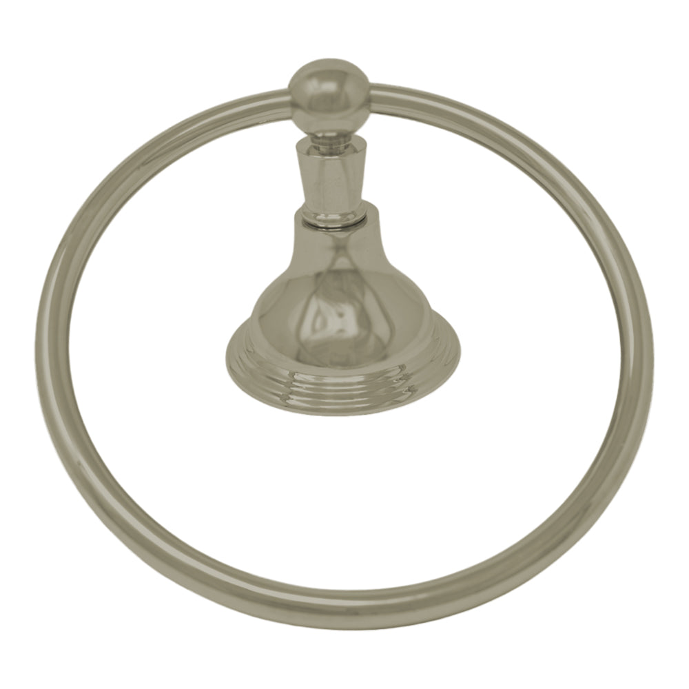 St. Lawrence Vintage Style Wall Mount Towel Holder Ring with Escutcheon, and Mounting Hardware P0611 | Strom Living Matte Nickel - Bathroom Accessories