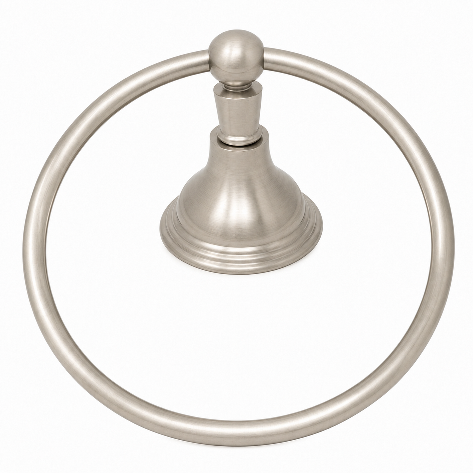 St. Lawrence Vintage Style Wall Mount Towel Holder Ring with Escutcheon, and Mounting Hardware P0611 | Strom Living Matte Nickel - Bathroom Accessories