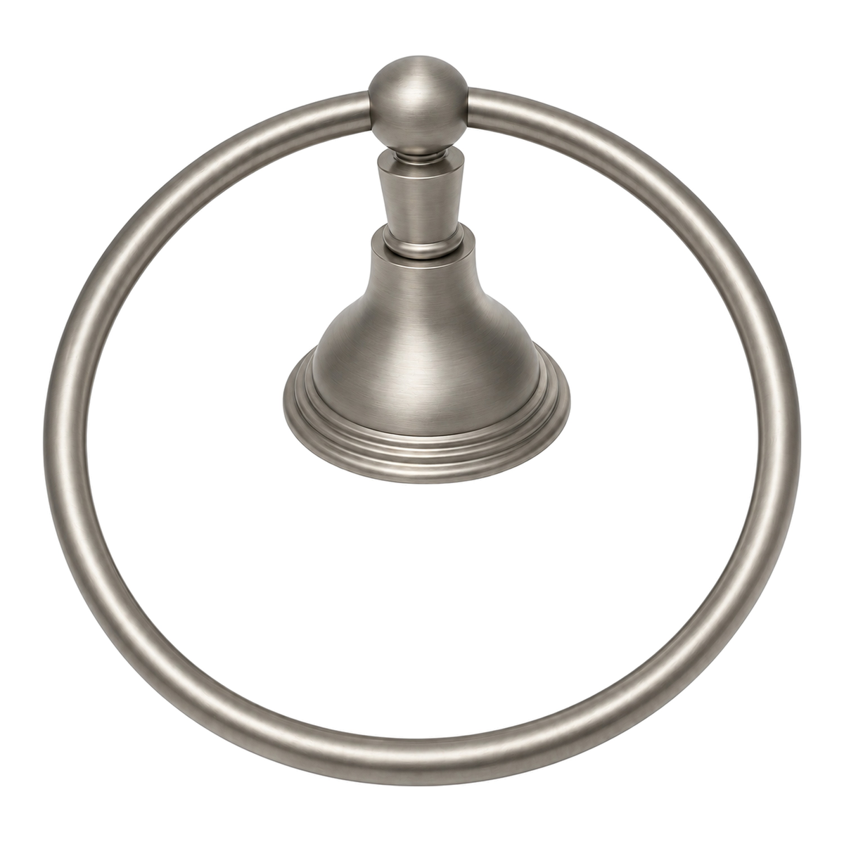 St. Lawrence Vintage Style Wall Mount Towel Holder Ring with Escutcheon, and Mounting Hardware P0611 in Matte Nickel