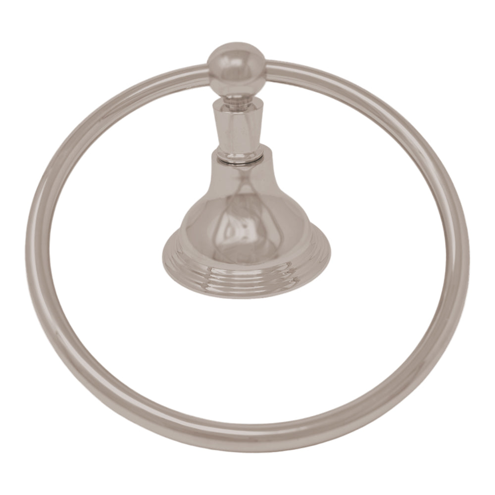 St. Lawrence Vintage Style Wall Mount Towel Holder Ring with Escutcheon, and Mounting Hardware P0611 | Strom Living Polished Nickel - Bathroom Accessories