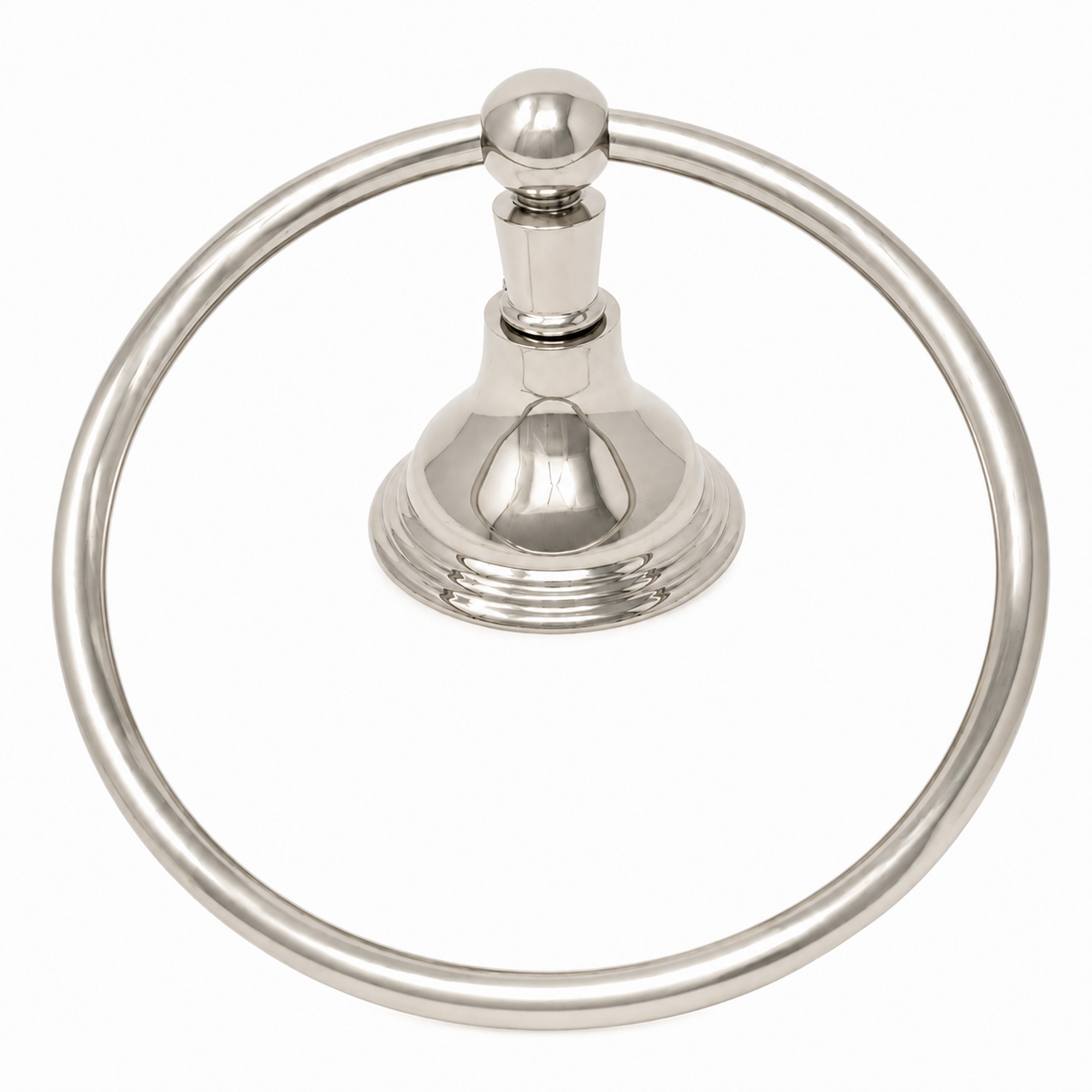 St. Lawrence Vintage Style Wall Mount Towel Holder Ring with Escutcheon, and Mounting Hardware P0611 | Strom Living Polished Nickel - Bathroom Accessories