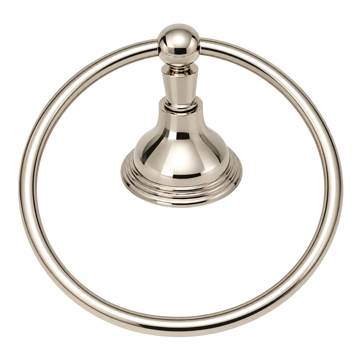 St. Lawrence Vintage Style Wall Mount Towel Holder Ring with Escutcheon, and Mounting Hardware P0611 in Polished Nickel