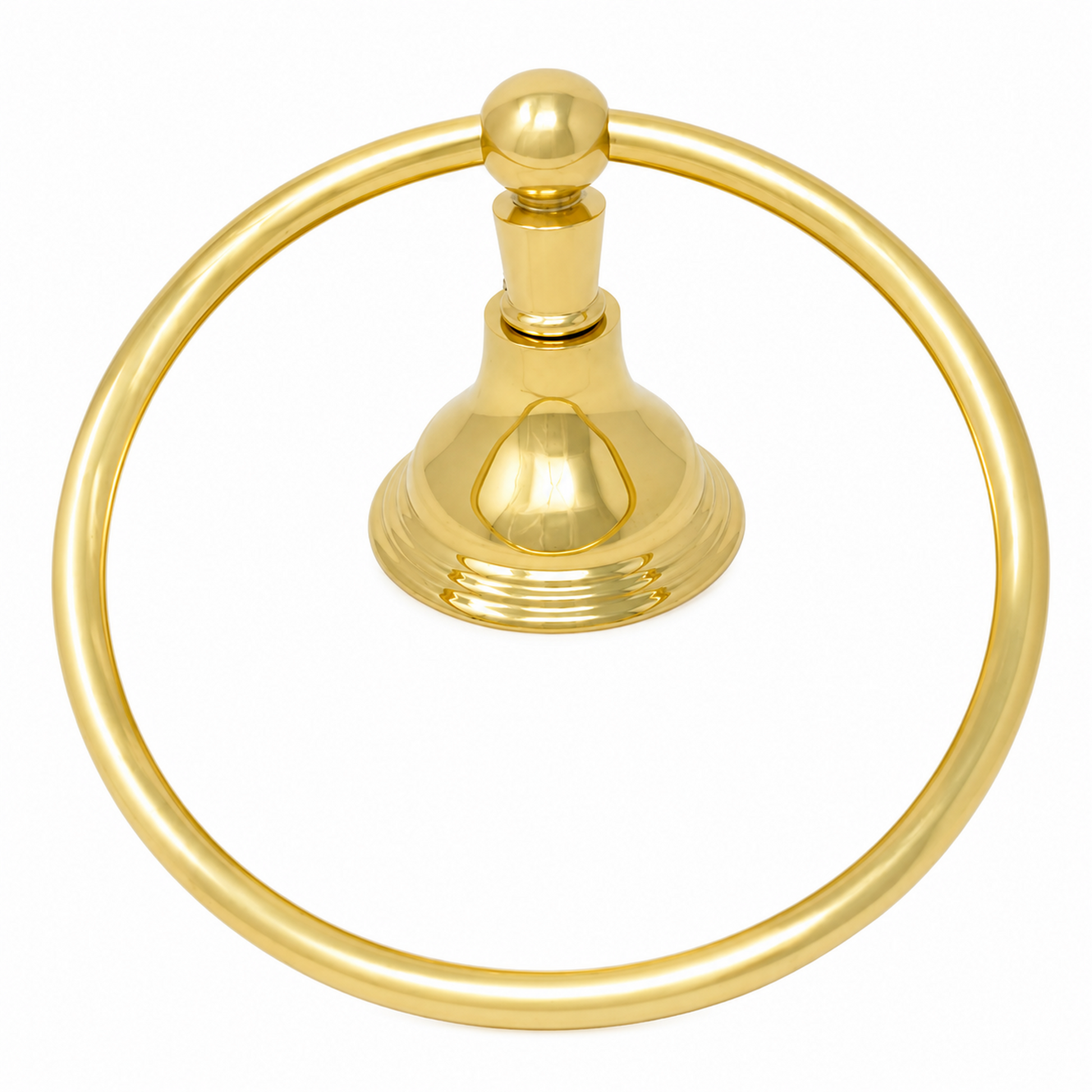 St. Lawrence Vintage Style Wall Mount Towel Holder Ring with Escutcheon, and Mounting Hardware P0611 | Strom Living Polished Brass - Bathroom Accessories