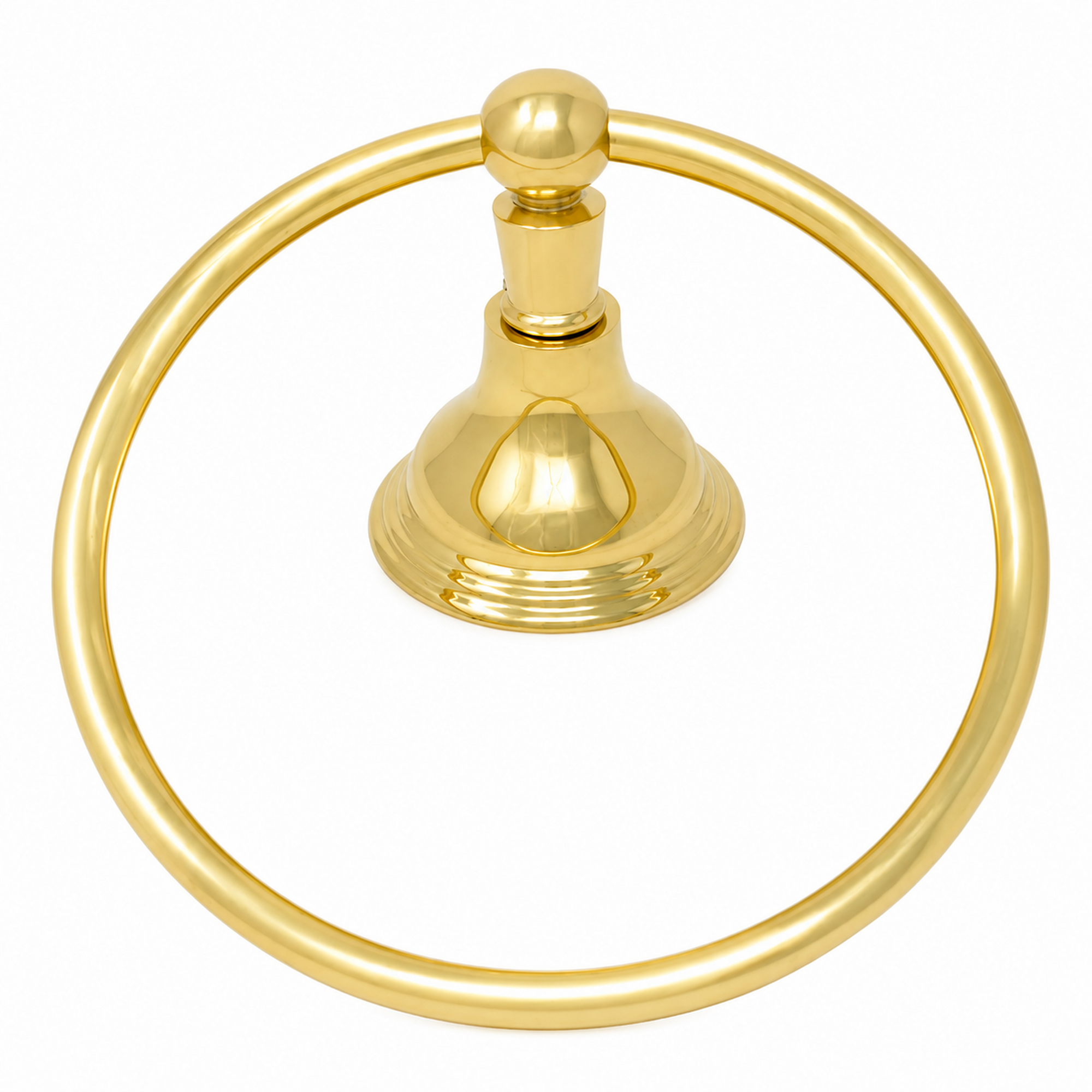 St. Lawrence Vintage Style Wall Mount Towel Holder Ring with Escutcheon, and Mounting Hardware P0611 | Strom Living Polished Brass - Bathroom Accessories