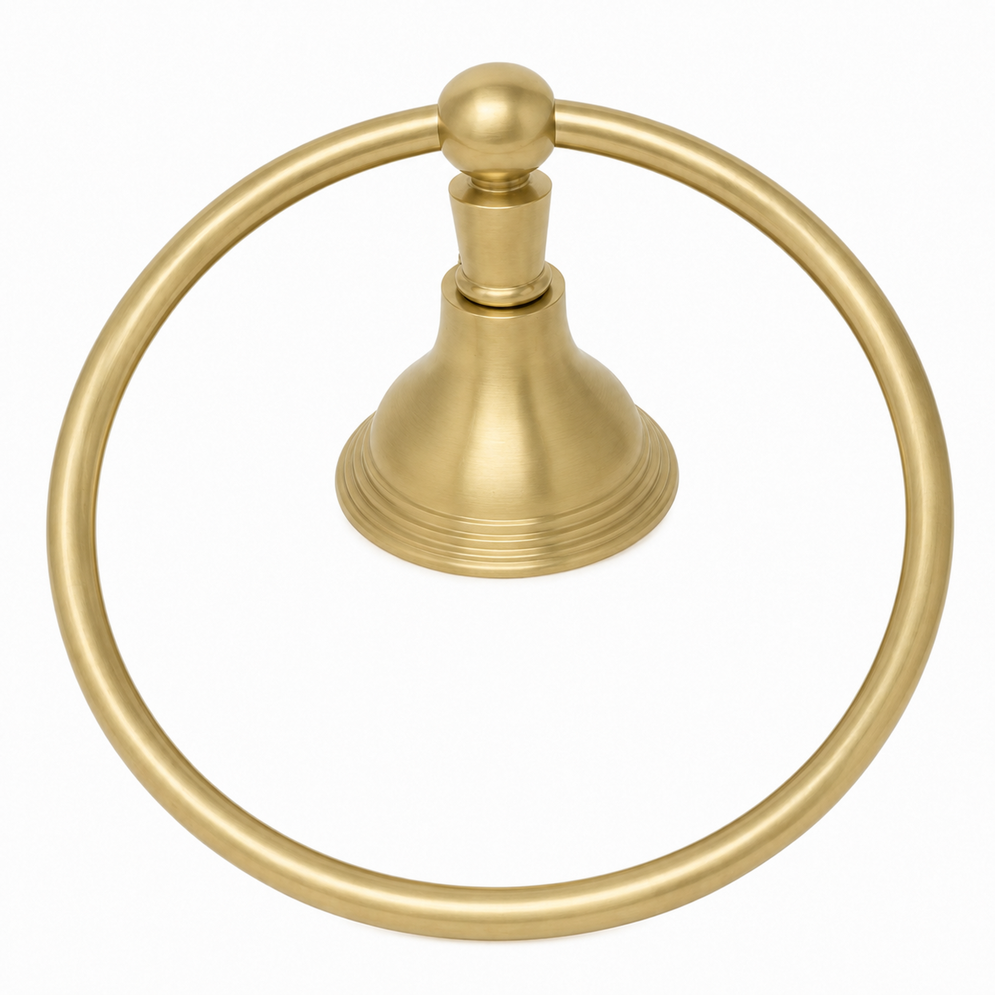 St. Lawrence Vintage Style Wall Mount Towel Holder Ring with Escutcheon, and Mounting Hardware P0611 | Strom Living Satin Brass - Bathroom Accessories