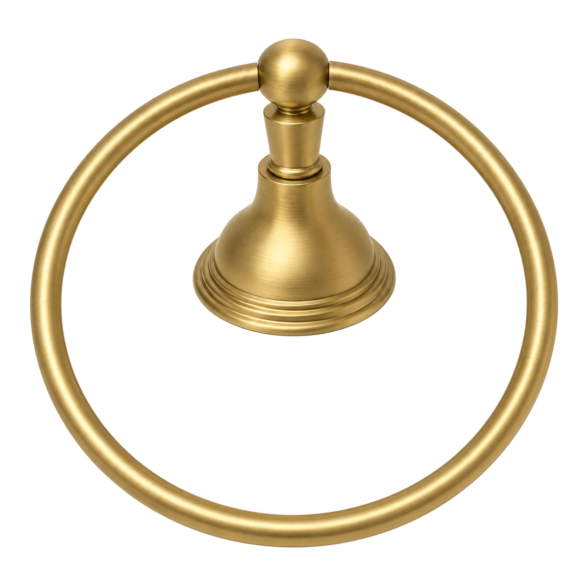 St. Lawrence Vintage Style Wall Mount Towel Holder Ring with Escutcheon, and Mounting Hardware P0611 in Satin Brass