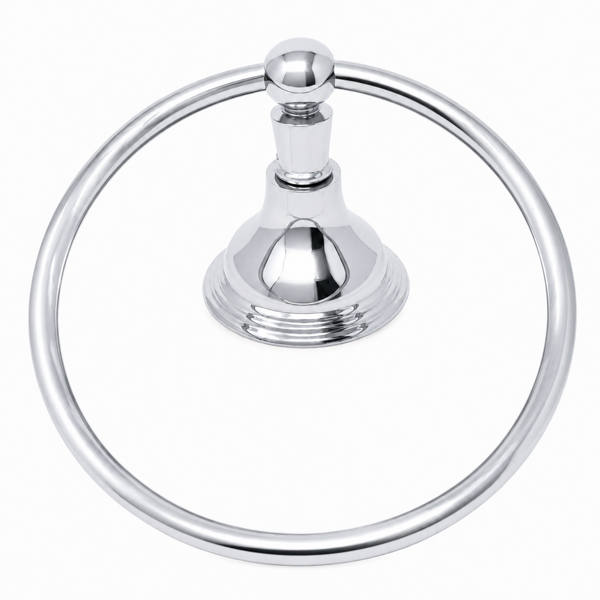 St. Lawrence Vintage Style Wall Mount Towel Holder Ring with Escutcheon, and Mounting Hardware P0611 | Strom Living Chrome - Bathroom Accessories