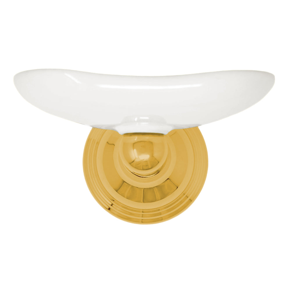 Strom Living St. Lawrence Vintage Style Wall Mounted Porcelain Soap Dish with Mounting Hardware and Escutcheon