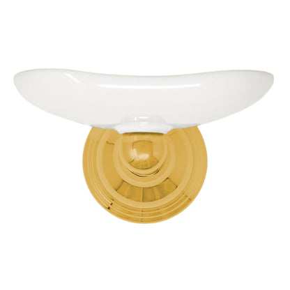 Strom Living St. Lawrence Vintage Style Wall Mounted Porcelain Soap Dish with Mounting Hardware and Escutcheon
