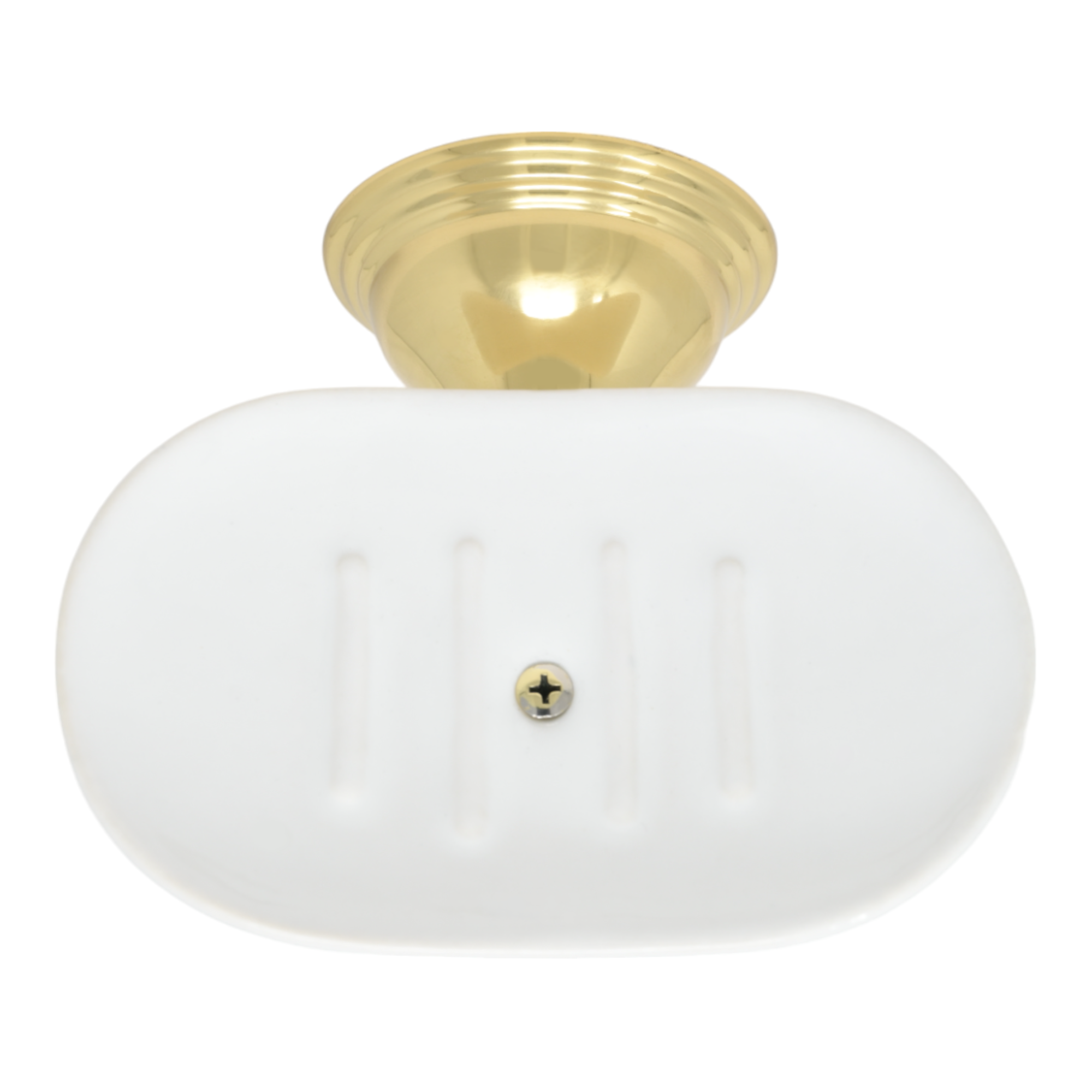 St. Lawrence Vintage Style Wall Mount Porcelain Soap Dish with Mounting Hardware and Escutcheon P0613 | Strom Living - Bathroom Accessories